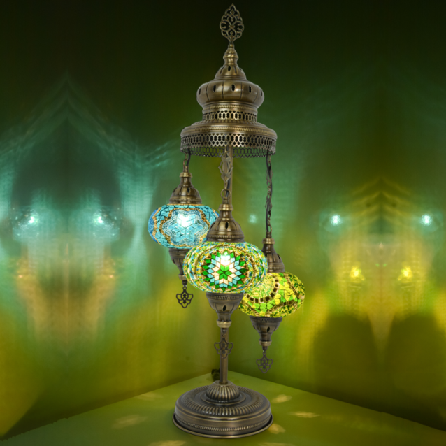 Green turkish deals lamp